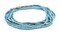 The Bead Chest Sky Blue 4mm Glass Heishi Beads - 23" Strand of Indonesian Java Spacer Beads for Crafts & Jewelry Making